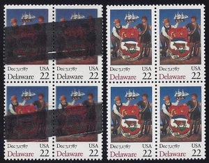 2336 - Multiple Error/EFO Color Shift & Ink Smear "Delaware" Bicentennial "Read" - Picture 1 of 2