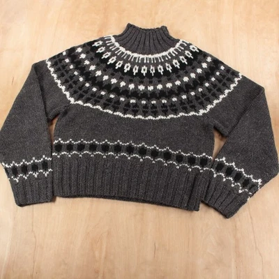 винтажный 90-х MODA INTERNATIONAL fair isle акриловая шерсть макет водолазка свитер большой - Изображение 1 из 4
