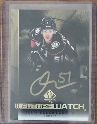 2024-25 SP Authentic Mystery Black Future Watch Auto Olen Zellweger Rookie SP - Image 1 of 2