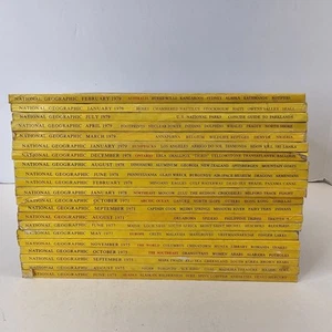 Vintage 1970s National Geographic Magazines NAT GEO LOT of 21 1971-1979 - Picture 1 of 18