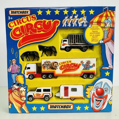 Vintage Matchbox MC-803 Circus Gift Set Land Rover Truck Caravan Animal Wagon - Image 1 of 4