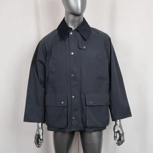 Barbour OS Peached Bedale Casual Jacket Navy Size 38 - Picture 1 of 16