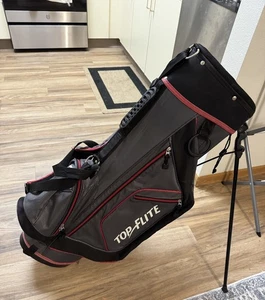 Top Flight Standing Golf Bag 6 Way Carry Strap Black - Picture 1 of 7
