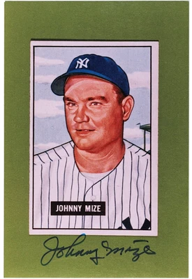 Johnny Mize Cardinals - Gigantes de Nueva York - Yankees Firmado Autografiado 4 X 6 Foto Salón de la fama Foto 1 de 3