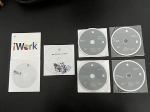 Apple Mac Lot OS X Snow Leopard v.10.6 Disc, iWork, Install Discs- PreOwned EUC - Picture 1 of 11