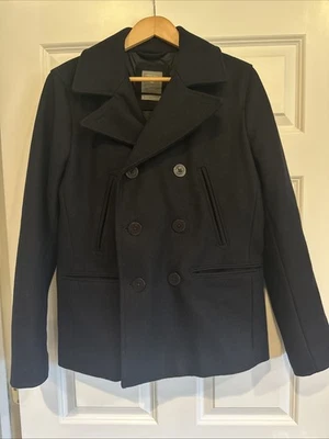 GAP Pea Coat Men's S Navy Wool Blend Jacket Excellent Cond - Image 1 of 4