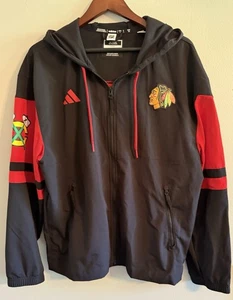 Chicago Blackhawks Full on up Kapuzenjacke Adidas Größe L - Bild 1 von 7