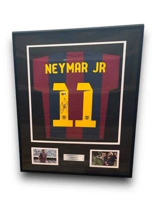 Neymar Jr Signed And Framed Fc Barcelona Shirt Jersey BECKETT COA - Image 1 of 2