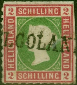 Heligoland 1867 2sch Rose & Grass-Green SG3 Fine Used (3) - Picture 1 of 1