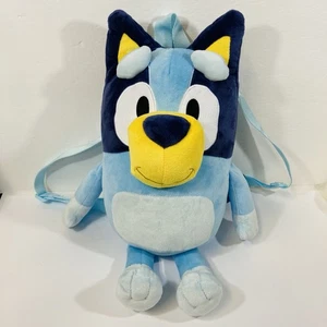 14" BLUEY PLUSH "BACKPACK" ZIP POUCH stuffed animal stuffy toy w small zip pouch - Picture 1 of 5