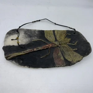 Damselfly Libelle 3D Relief Keramik Keramik Plakette gestempelt Stück - Bild 1 von 6