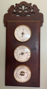 MAHAGONI WANDWETTERSTATION Ethan Allen? - Bild 1 von 10