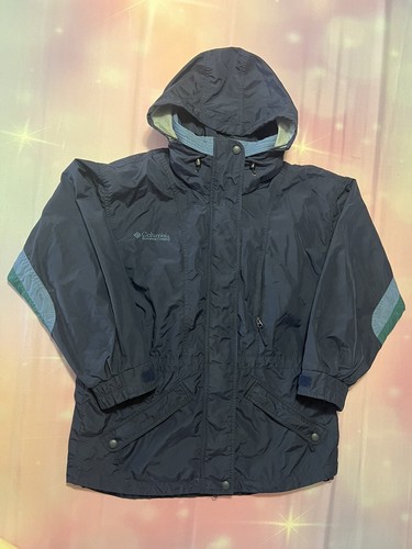 VETEMENTS Giacca lunga donna Columbia Sportswear vintage anni 90 taglia small blu navy