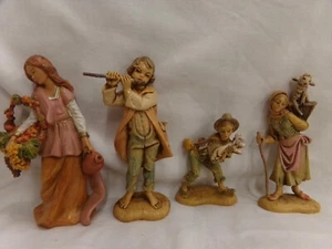 Vintage Lot of 4 Fontanini Depose Italy Figurines #197, 129, 117 & Girl W Basket - Picture 1 of 7