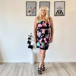 Hot Options Floral Cotton Blend Dress, Size 16 - Picture 1 of 3
