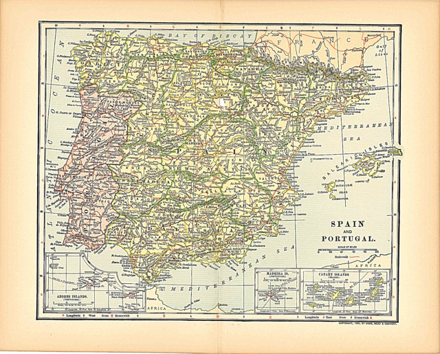 Preços baixos em Espanha Mapas antigos da Europa Dobrável