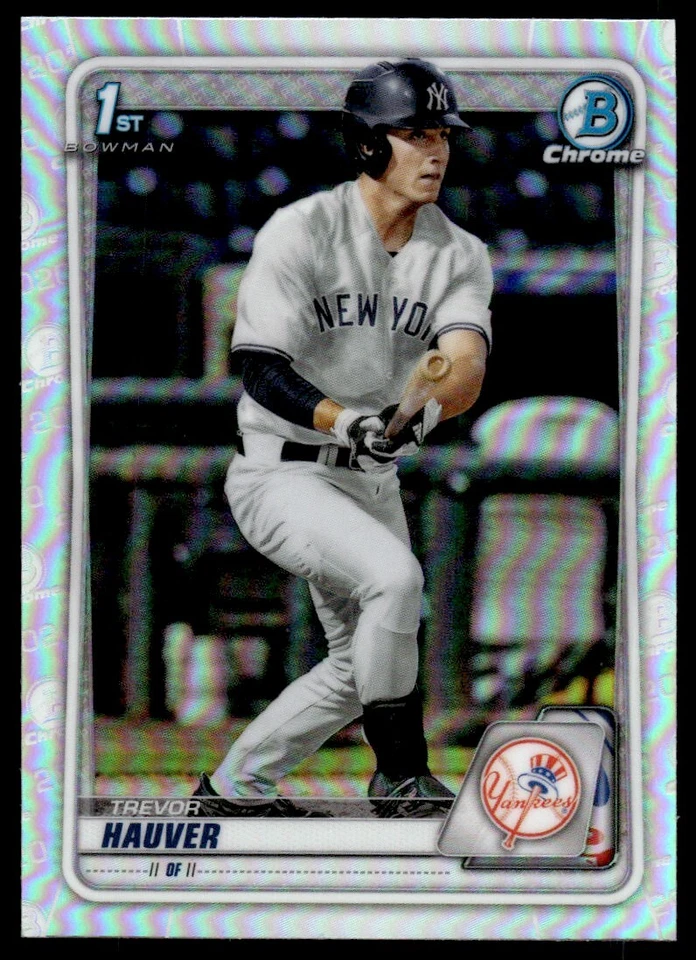 2020 BOWMAN CHROME REFRACTOR Trevor Hauver New York Yankees #BD-113 R15 - Image 1 of 2