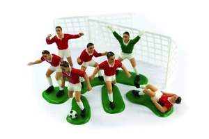 Footballers Red and goal posts Football Cake toppers decorations - Picture 1 of 1