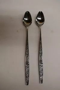 Eldan Japan Set cucchiaini da tè ghiacciati in acciaio inox argenteria 2 toni motivo floreale 2 pz. - Foto 1 di 4