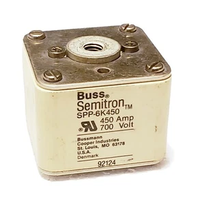 BUSSMANN SPP-6K450, FUSIBLE SEMICONDUCTOR, 450A - Imagen 1 de 1