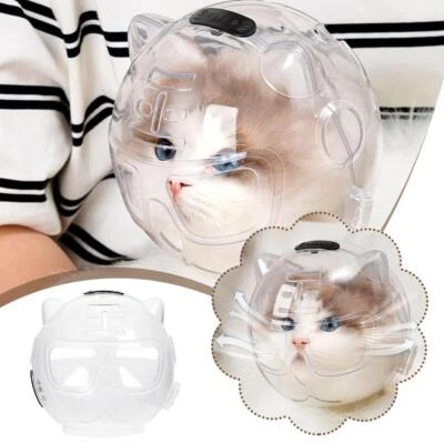Cat Breathable Muzzle, Cat Transparent Muzzle, Adjustable Kitten Mouth Cove U8Z5 - Image 1 of 4