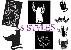 Angel Cat wings Vinyl Sticker Decal vinyl die cut car window, 8 styles - Picture 1 of 24