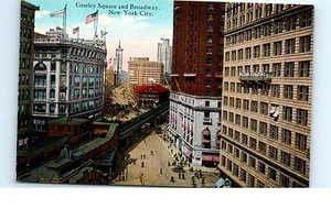 Unused 1910s Postcard Greeley Square Broadway New York City NYC Wilson Mc Alpin - Picture 1 of 2