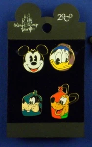 Mickey Mouse Donald Goofy Pluto Mount Rustmore Buoys 4 Pin DCL Set Pin # 3393 - Picture 1 of 10