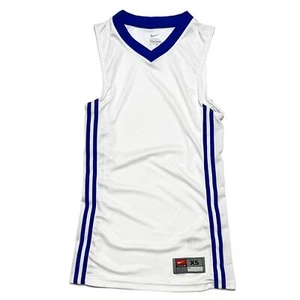 Nike Mens Basketball Sleeveless Jersey Tank Top White Blue Size XS - Picture 1 of 7