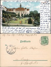 Postcard Kolberg Kołobrzeg beach castle - back, rose garden 1903
