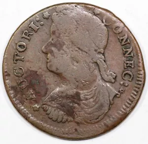 1787 M.33.31-gg.2 Connecticut Colonial Copper Coin - Picture 1 of 2
