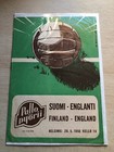 Finland V England International Friendly Match Football Programme 20/05/56