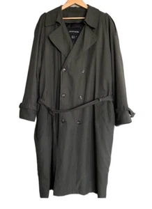 Pierre Cardin Men's Belted Double Breasted Trench Coat in Green - Size 44R - Picture 1 of 3