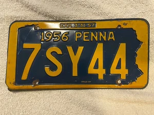 GUTES MASSIVES 1956 PENNSYLVANIA NUMMERNSCHILD Siehe meine anderen Kennzeichen - Bild 1 von 2