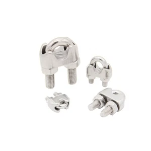 Stainless Steel Clamps Wire Rope Cable Clip Duplex Thimble U Bolt Clip Fixings - Picture 1 of 6