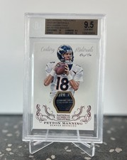 2013 Panini National Treasures Century Materials Red Peyton Manning 1/1 BG 9.5
