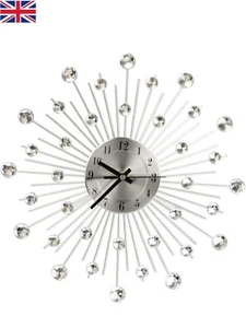 Reloj de Pared Holdfiturn Moderno Cristal Diamante Relojes de Pared Flor 30cm x 30cm - Imagen 1 de 5