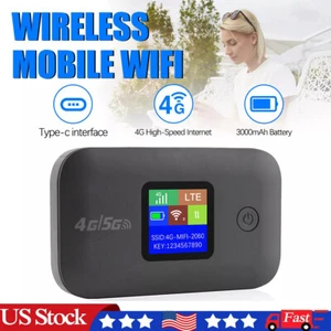 5G Portable Unlocked 4G Wireless WiFi Router Mobile Broadband LCD MIFI Hotspot - Picture 1 of 13
