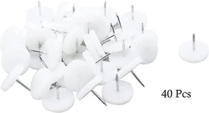 25Mm/1" Dia Nylon Slider Glides Nail-On Chair Table Furniture Sofa Feet Leg Skid - Picture 1 of 4