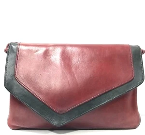 Bolso de Hombro Leah Rae Donahue Leah Cuero Sangre de Buey Hecho a Mano Años 80 Raro De Colección - Imagen 1 de 12