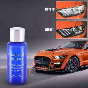 Car Headlight Lens Restoration Repair Kit Polish Cleaner Cleaning Tool 30ml US - Picture 1 of 14