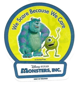 Authentic Vintage Sticker ~ MONSTERS, INC. (2001) ~ Kellogg's Promotional Item - Picture 1 of 2