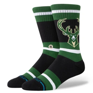 Milwaukee Bucks Stance NBA Prep Crew Socks Large Men's 9-13 - Picture 1 of 3