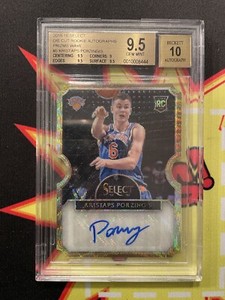 2015 Kristaps Porzingis Select Die Cut Prizm Gold Wave #/10 BGS 9.5 Rookie