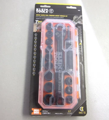 Klein Tools 65400 KNECT 15-Pc. Pass Through SAE Impact Socket Set- FREE SHIPPING - Image 1 of 2