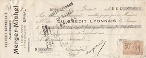 Alte Rechnung Merger-Michel à Epinal 1924 alte französische Rechnung Rechnung - Bild 1 von 1