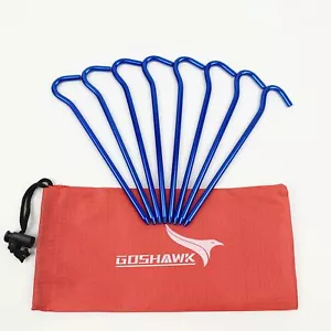 8Pcs 18cm Aluminum Alloy Outdoor Camping Tent Peg Ground Nail Stakes - Foto 1 di 9