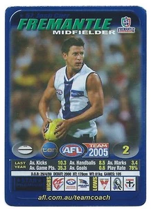 2005 Teamcoach Blue Star Premium Prize Card (57) Josh CARR Fremantle - Picture 1 of 1