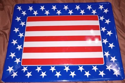 Patriotic 16" X 12" Rectangle Plastic Tray By Creative Converting - Image 1 of 2