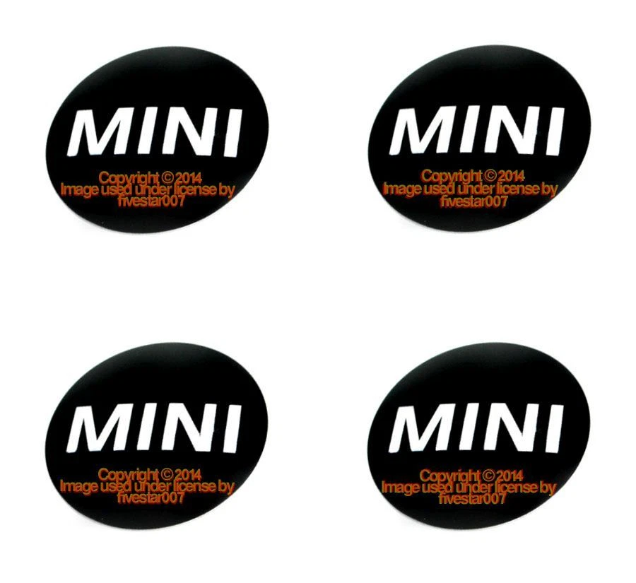 PACK DE 4X GENUINO MINI CINTA Cooper Emblema Cubierta Logo Letrero Para Tapacubos Centro Rueda Foto 1 de 4